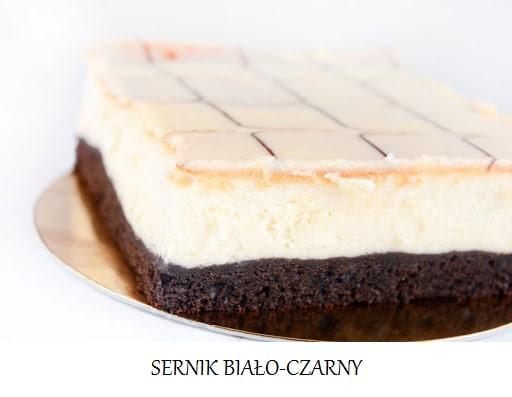 Sernik bialo czarny